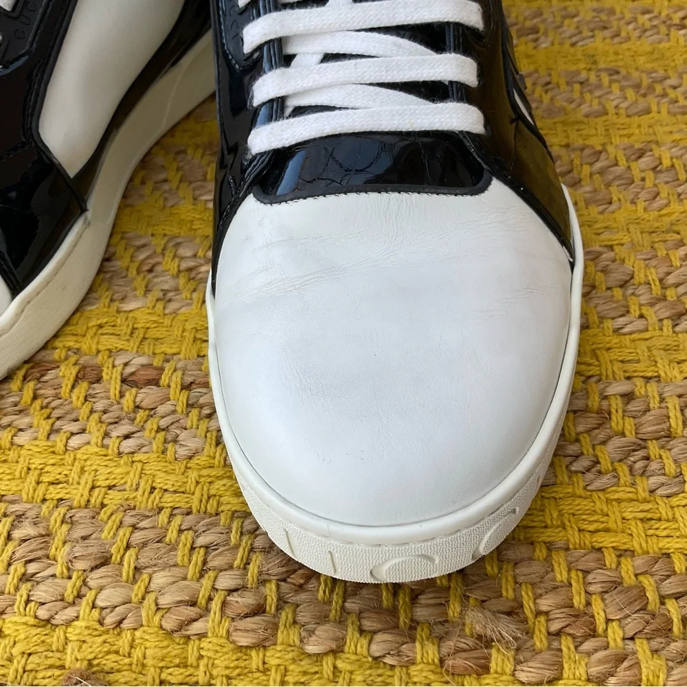 Men’s Gucci Rebound Snake B&W High Top Sneakers 15 AUTHENTIC
